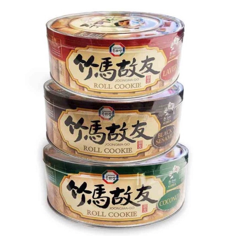 BÁNH CUỘN ROLL COOKIE JOONGMA-GO HỘP 365G VỊ DỪA/ MÈ ĐEN/ RONG BIỂN/ BÁNH QUẾ CUỘN HÀN QUỐC