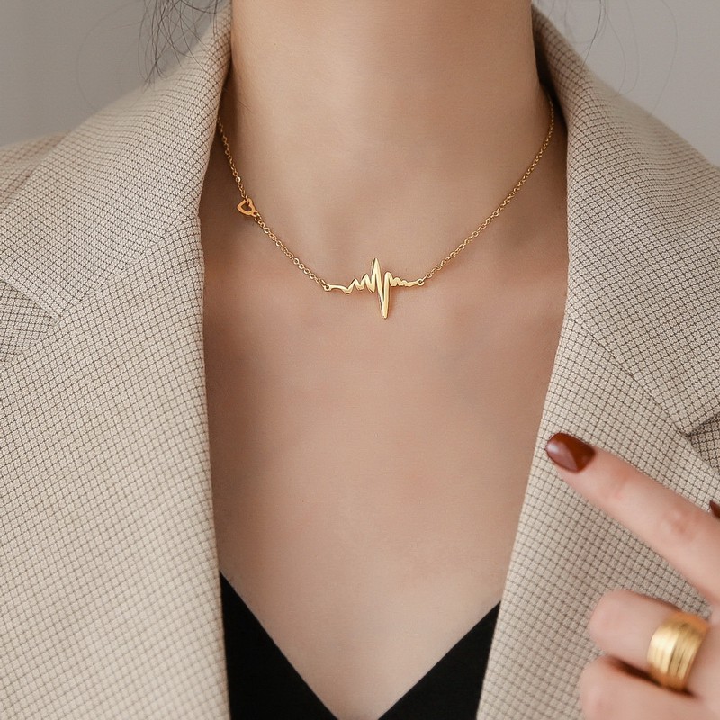 Dây chuyền titan nhịp tim không gỉ WN200204