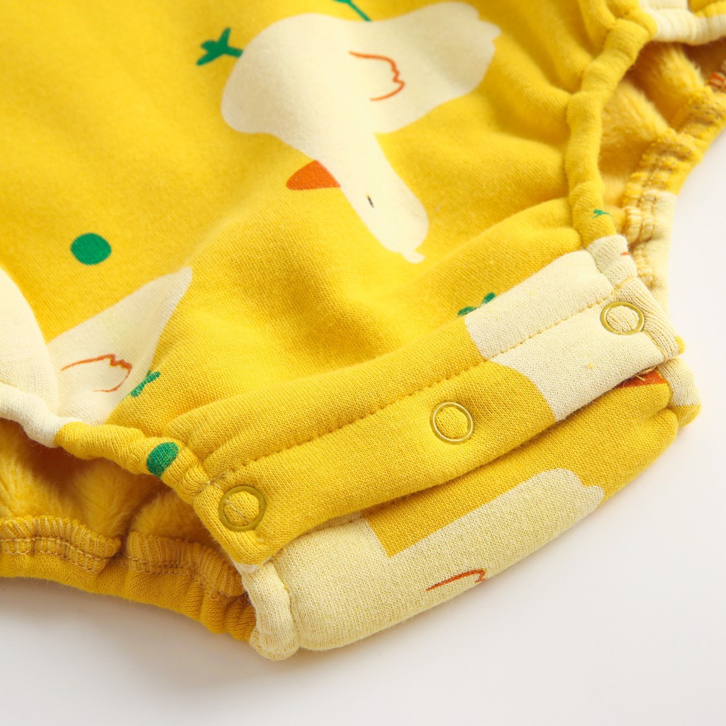 Sanlutoz đứa bé Áo Liền Quần Tay Dài Chất Liệu Cotton In Họa Tiết