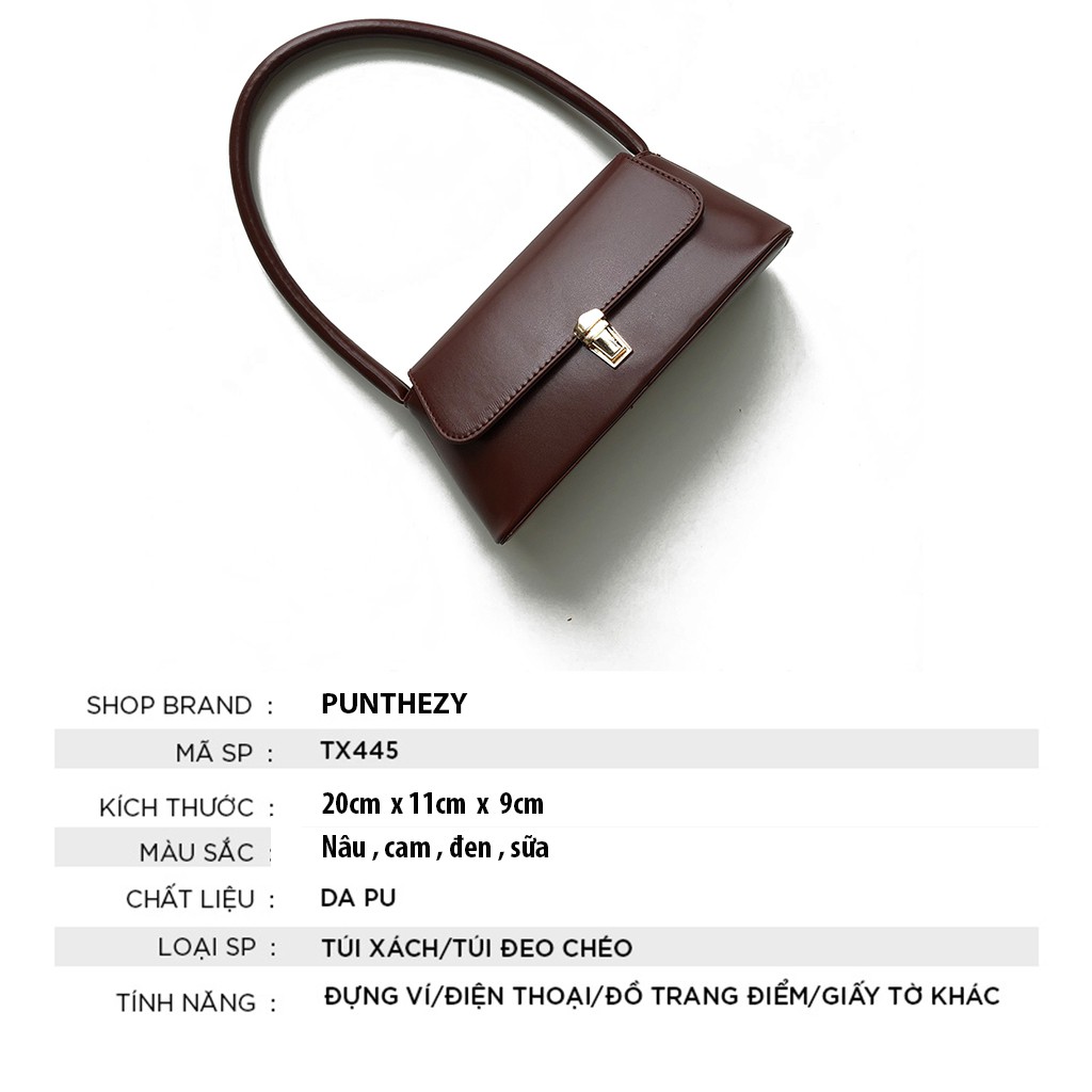 Túi xách nữ da mềm trơn thời trang Punthezy - Thiết kế phong cách hàn quốc kẹp lách đi chơi / đi làm công sở trẻ trung | BigBuy360 - bigbuy360.vn