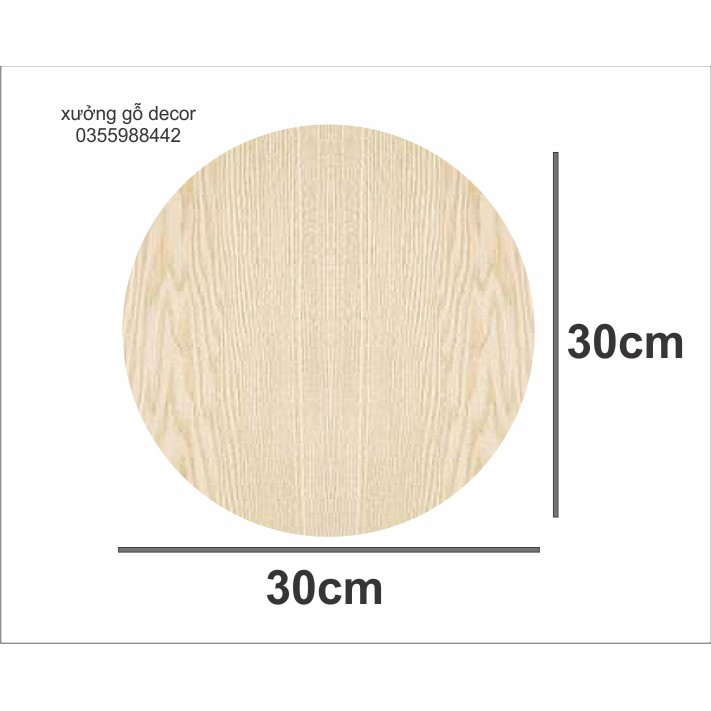 [Rẻ] Combo 5 Miếng Gỗ Tròn Mặt Vàng MDF Làm Đồng Hồ, Mô Hình Decor