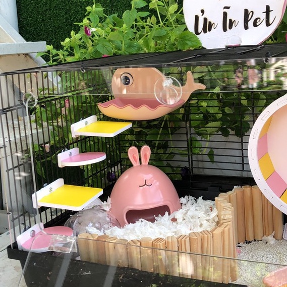Chuồng hamster, Size 47cm mặt mica, KHÔNG PHỤ KIỆN