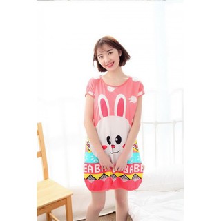 FREESHIP - Đầm ngủ freesize họa tiết hoạt hình đáng yêu hình Thỏ