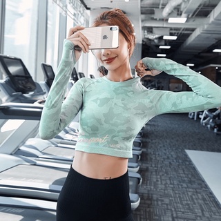 Áo tập gym nữ [Camo Sameless] cao cấp hàng nội địa Trung Quốc, chất dệt kim, co giãn tốt,  Hot Trend 2020 - EvaSport.VN