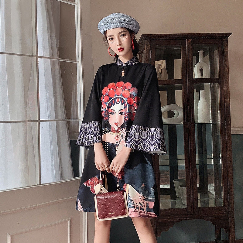 Đầm Sườn Xám Cách Tân Phong Cách Retro Cho Nữ