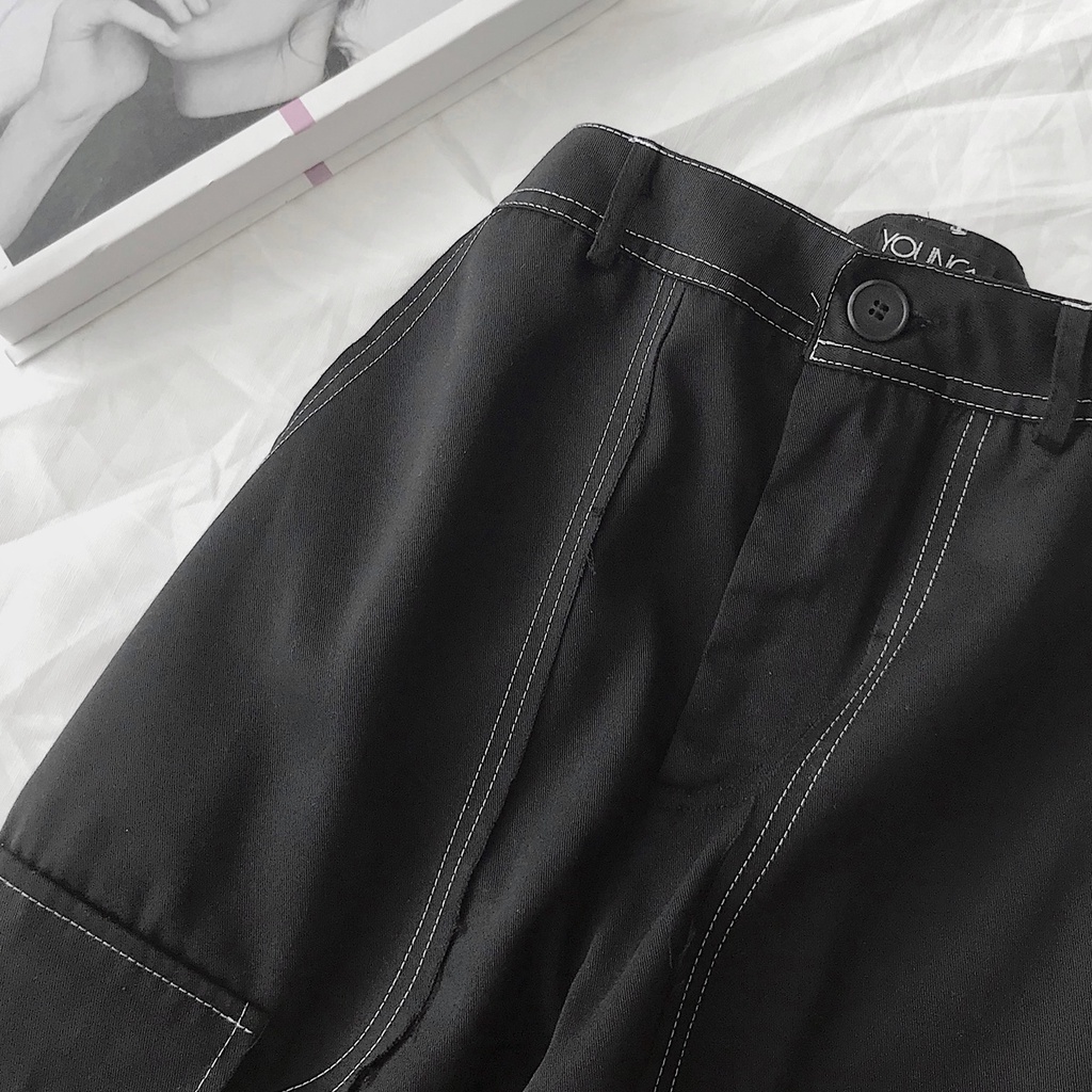 Quần Kaki Nữ JEM CLOSET Chỉ Viền JIPE Style Cá Tính Năng Động Thiết Kế Basic 2891