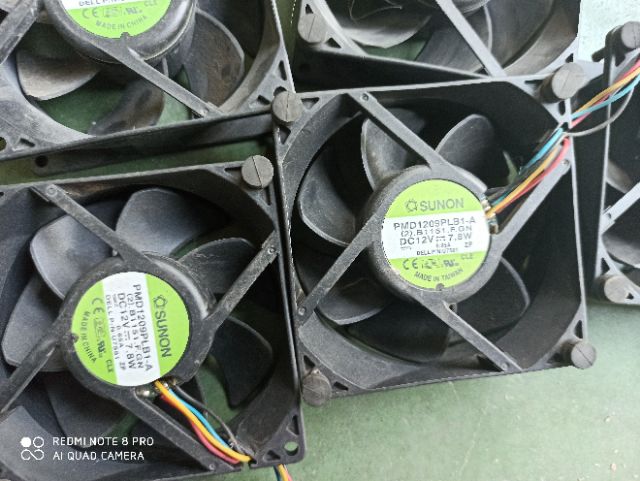 Quạt tản nhiệt Delta & Nidec, Sunon 12v vuông 9cm 3,4 pin