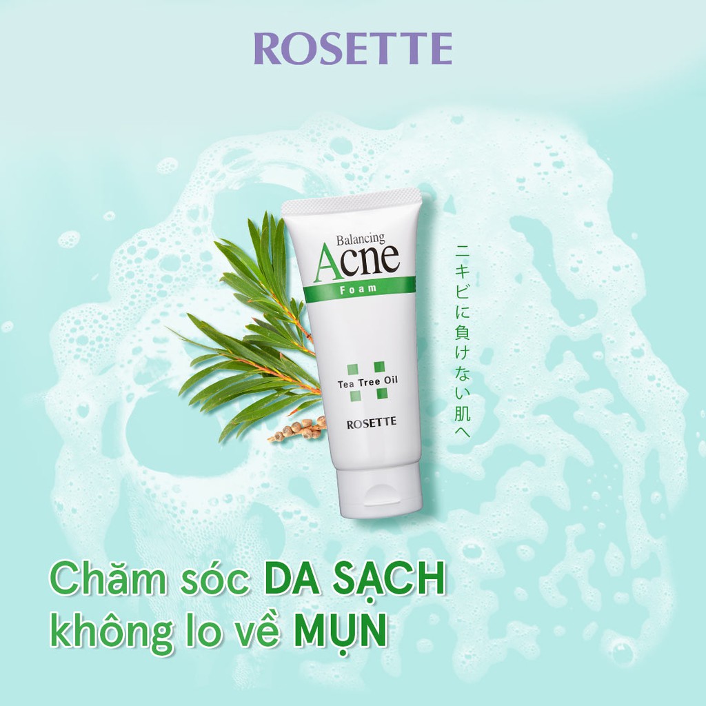 Sữa Rửa Mặt Rosette Balancing Tea Tree Oil Tinh Chất Tràm Trà Dành Cho Da Mụn Và Da Nhạy Cảm 120g