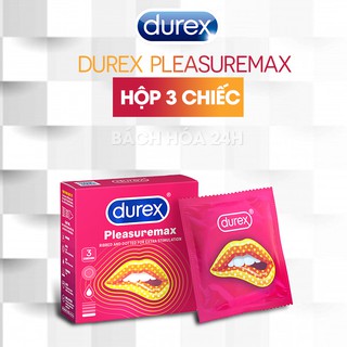 [Siêu Giảm Giá] - Bao cao su GÂN GAI Liti Durex Pleasuremax Size 49-52mm -Hộp 03 cái (SP được chị em ưa t