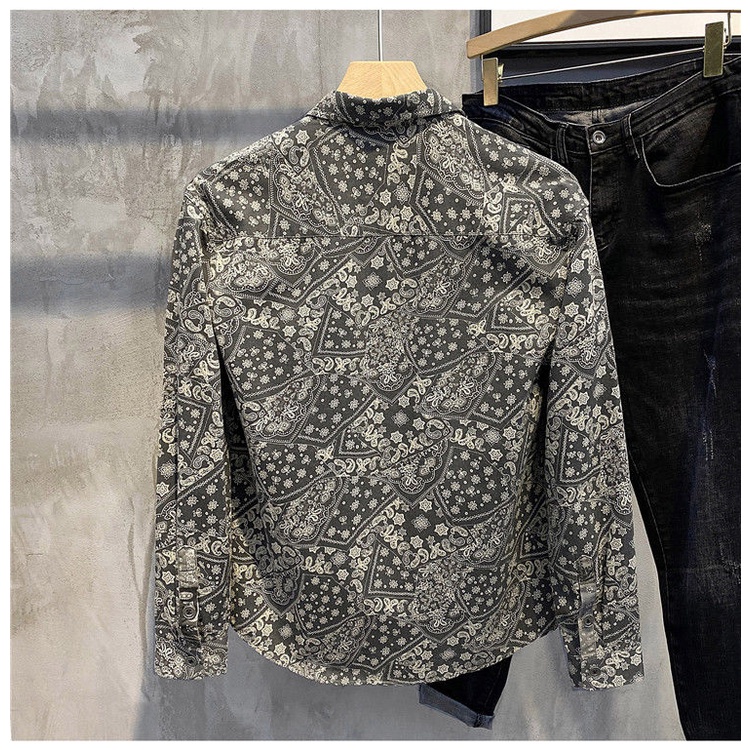 Áo Sơ Mi Nam Dài Tay Màu Sắc Retro