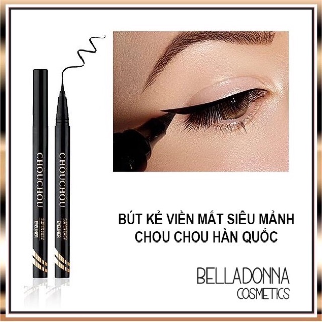Bút kẻ viền mắt siêu mảnh, chống trôi Chou Chou Super Easy Eyeliner Brush 0.5g