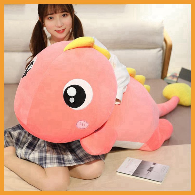 Gấu bông khủng long to đuôi tim ôm dễ thương size 55cm - 1m8