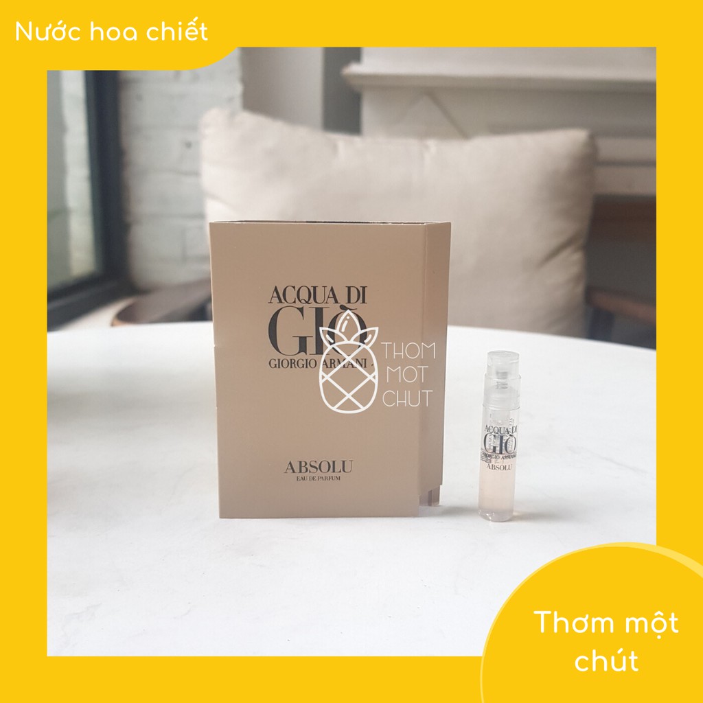 Thơm một chút - Vial nước hoa Armani Acqua di Giò Absolu 1.2ml