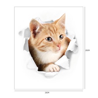 Miếng dán tường hình con mèo 3D