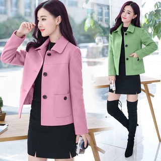 Áo Khoác Nữ Dáng Ngắn Thời Trang Phong Cách Hàn Quốc Ly520.Vn