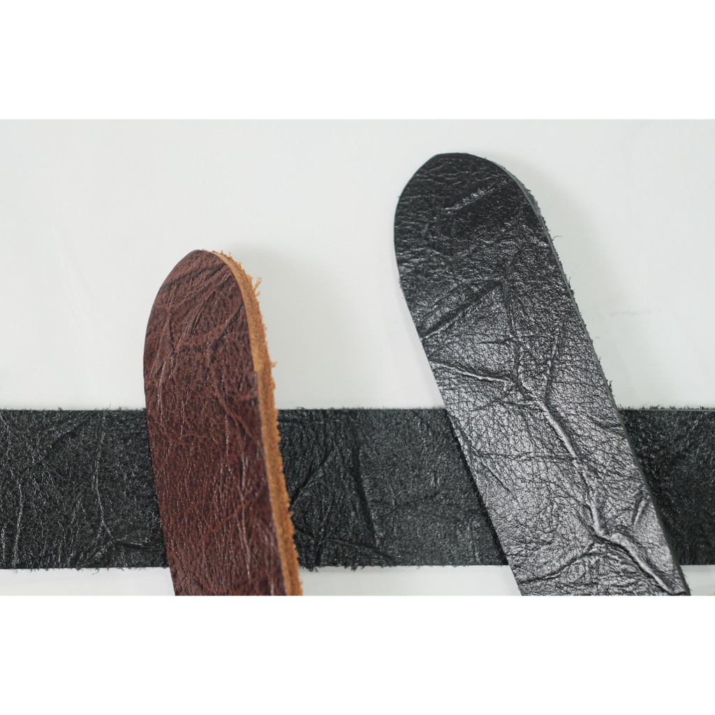 Dây Nịt Da Bò Cao Cấp Dập Vân - Xử Lý Cạnh Thô Cá Tính