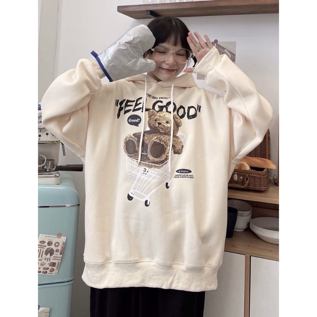 Áo Hoodie GẤU GOOD Ulzzang Unisex 1hitshop (KIỂU: KHÔNG CÓ TÚI)