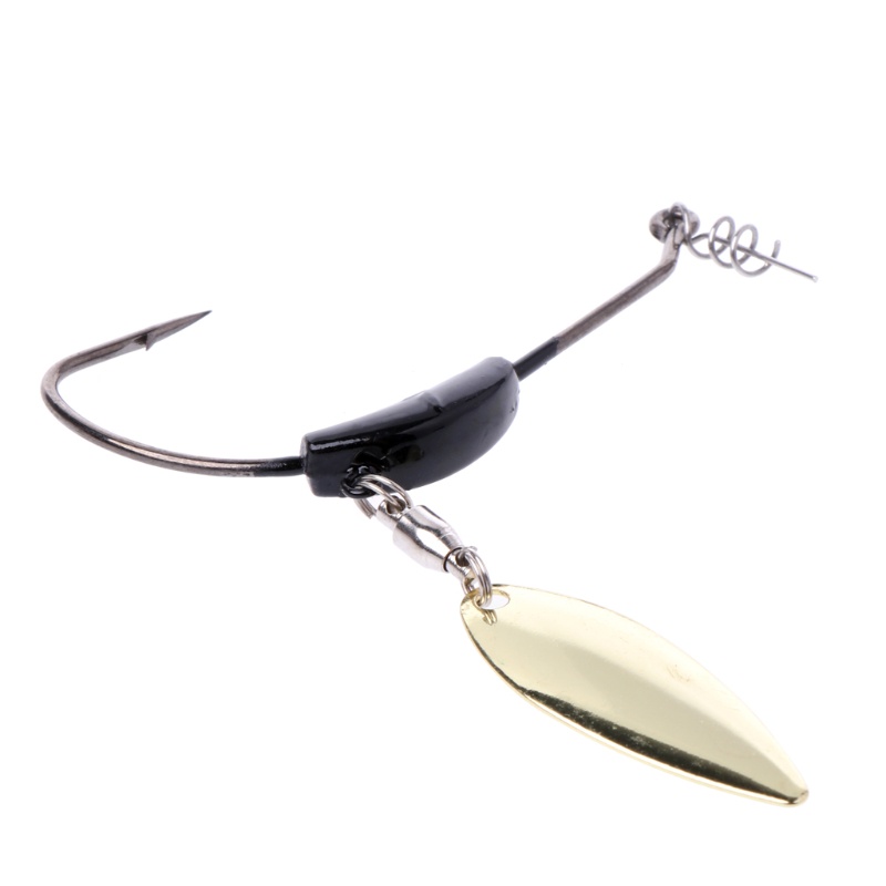 Mồi câu cá giả bằng kim loại gắn móc câu tiện dụng