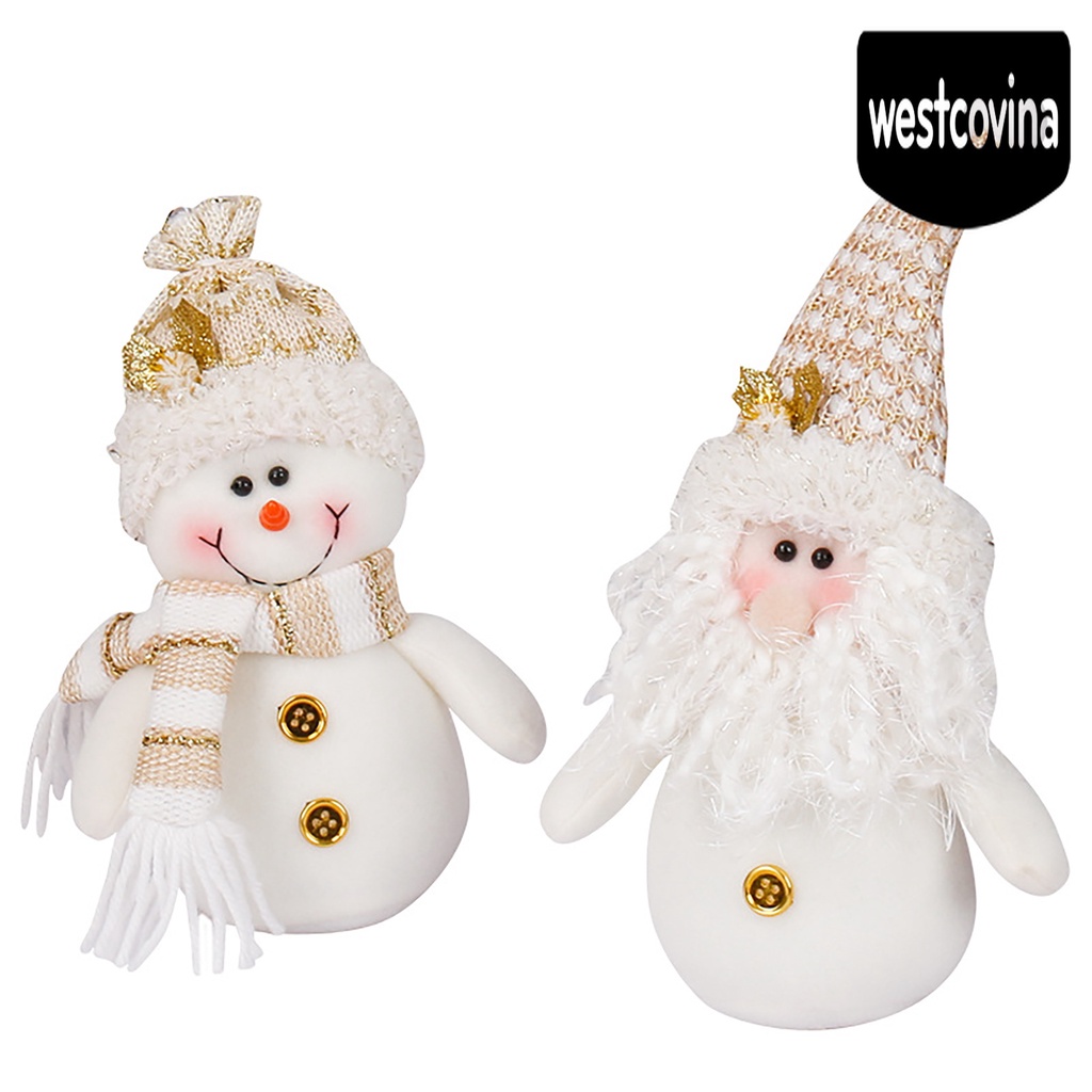 [Hot]☀ Búp Bê Người Tuyết Bằng Vải Dễ Thương Trang Trí Giáng Sinh