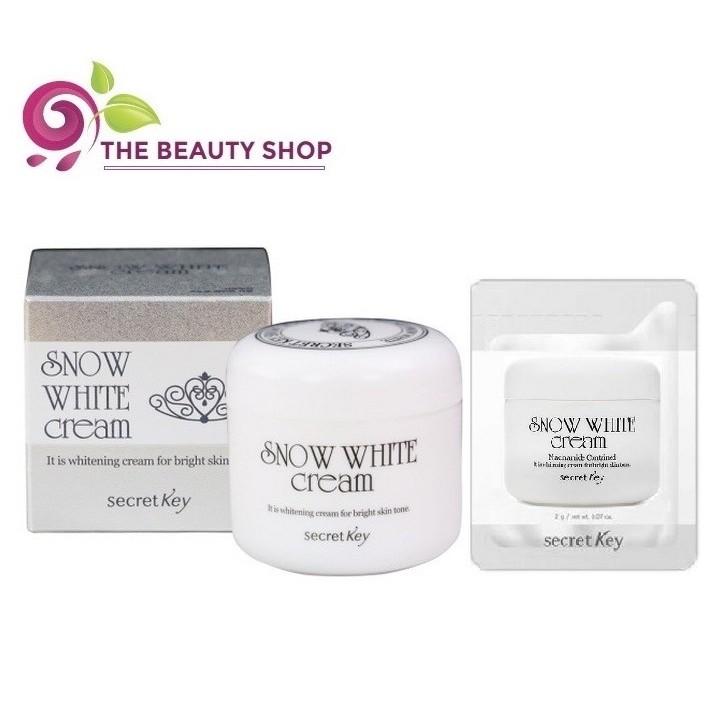 Kem dưỡng trắng da Secret Key Snow White Cream 50g + 1 Sample Kem dưỡng trắng da Secret Key