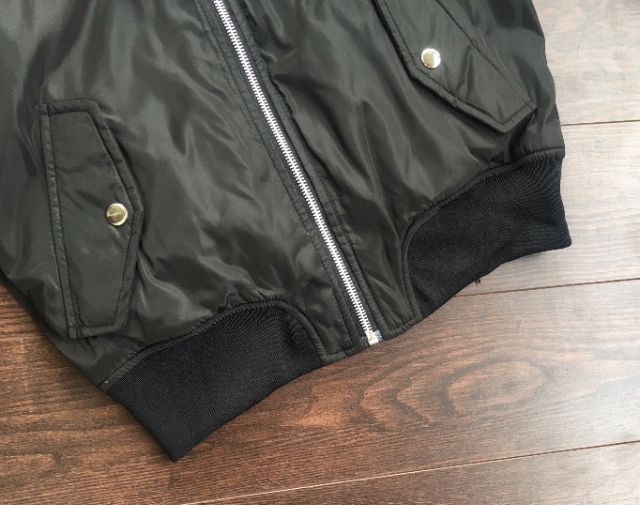 Áo khoác lót lông Bershka nylon Bomber Jacket | BigBuy360 - bigbuy360.vn