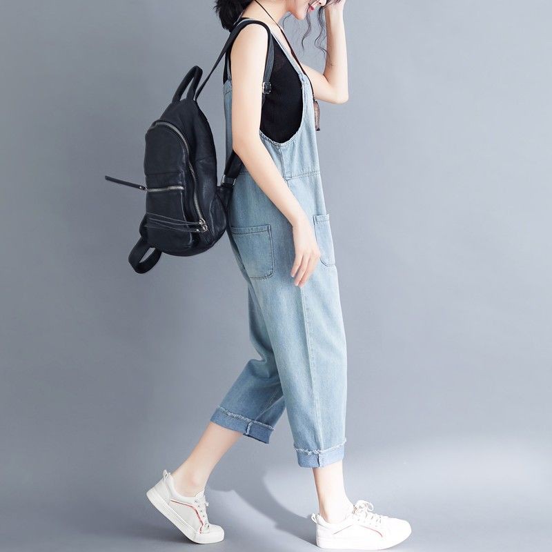[ORDER] Quần yếm bigsize jean xanh dây mảnh(fit đến 80kg) - Có ảnh thật | BigBuy360 - bigbuy360.vn