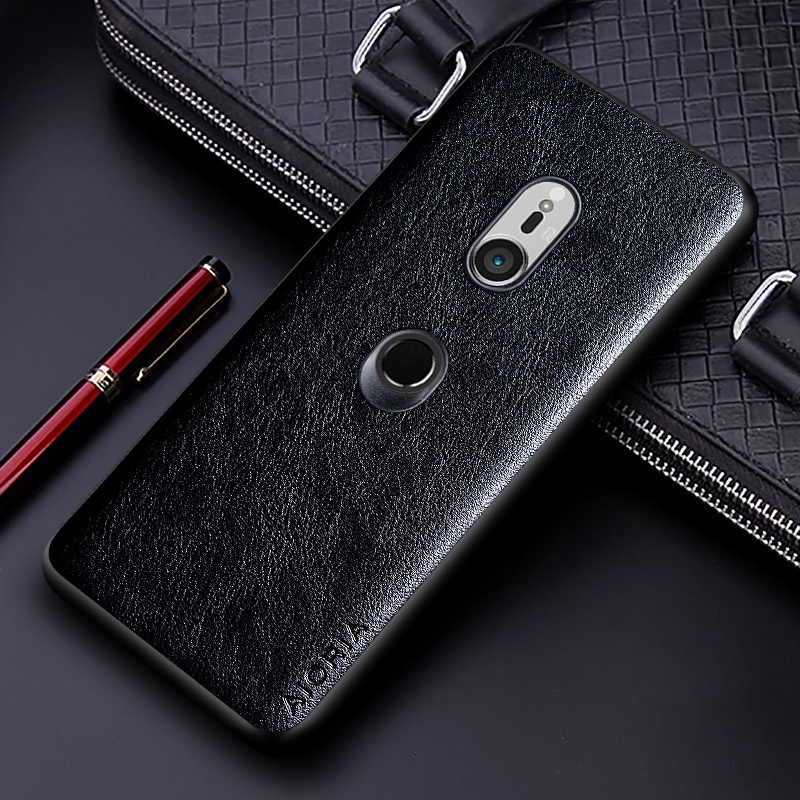 Sang Trọng Bao Da Điện Thoại pu Màu Trơn Phong Cách Doanh Nhân Cho sony xperia 1 xz3 xperia xz4 Ốp