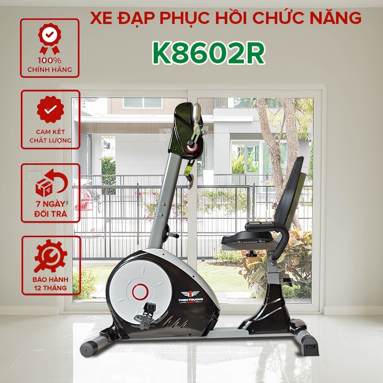 Xe đạp tập phục hồi chức năng K8602R ✅ Xe đạp thể dục cho người già - yên tựa cỡ lớn - tập được cả tay và chân