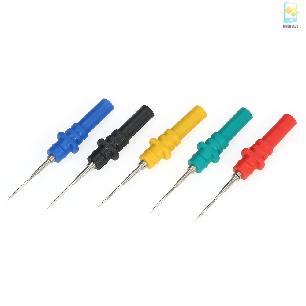 M 5pcs Oscilloscope Probe Pins Set Upgraded Version HT307 Automotive Test Accessories Back Pinning Probes Handheld Oscilloscope Probe Needle Oscilloscope Accessories