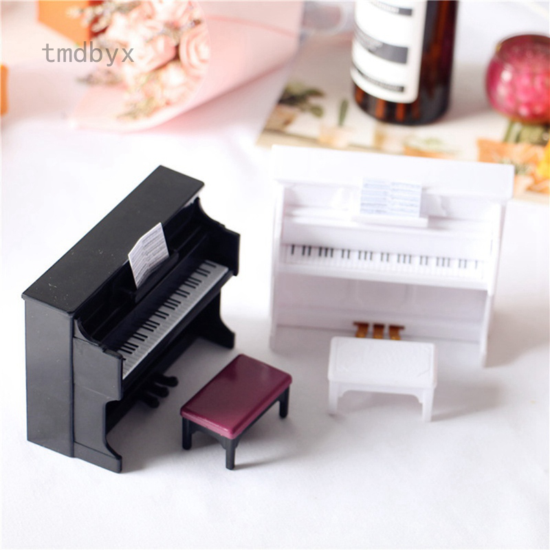 Mô Hình Đàn Piano Mini Tỉ Lệ 1:12 Dùng Để Trang Trí Nhà Búp Bê