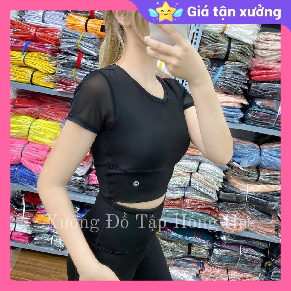 ✅ Ảnh Thật 100% - Mặc Là Mê ✅Bộ đồ tập GYM nữ đa năng - Yoga nữ - quần áo tập thể thao nữ cộc tay lưới 1 màu ་