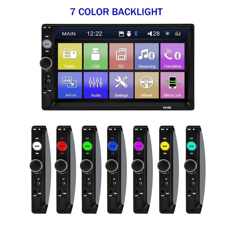 Thiết bị phát MP5 với màn hình cảm ứng 7010B 2 7 '' Inch HD 2 DIN Bluetooth hỗ trợ FM / USB / TF / và camera HD | BigBuy360 - bigbuy360.vn