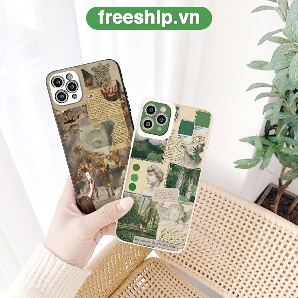 Ốp lưng iphone 13Promax/Pro viền vuông tranh hội họa nghệt thuật ốp điện thoại 6/7/8plus/x/xr/xs/xsmax/11/12/pro/promax