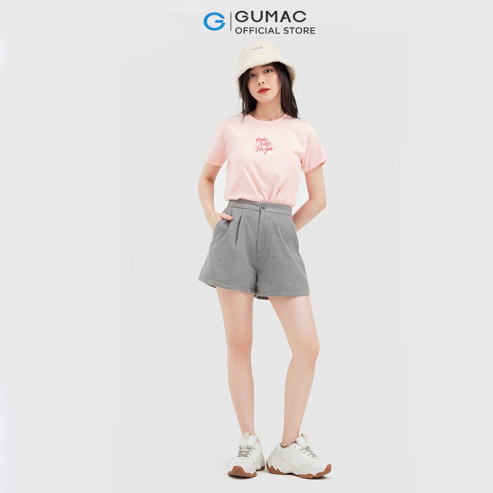 [Mã WABRGUM giảm 10% tối đa 30K đơn 99K] Áo thun nữ cổ tròn thời trang nữ GUMAC in chữ có màu nổi bật ATC05013 - RESTOCK