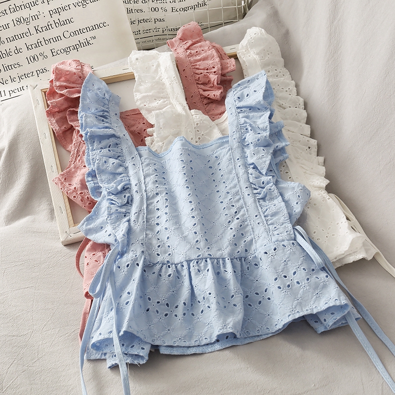 Áo nữ IELGY cộc tay lưng cao dáng ôm phong cách Hàn Quốc