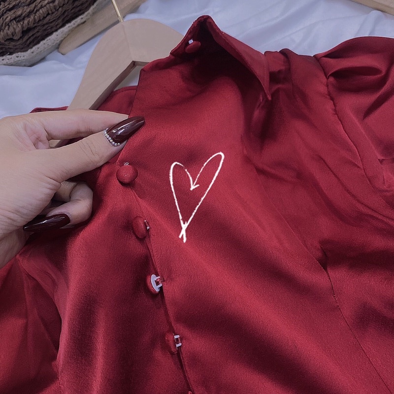 ÁO SƠ MI NÚT BỌC TRÒN