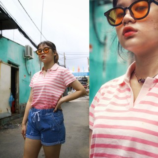 Áo thun nữ xuất dư có cổ #59k
