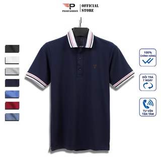 Áo polo nam ngắn tay có cổ phối, tay viền bo in logo nổi AHT29 PigoFashion
