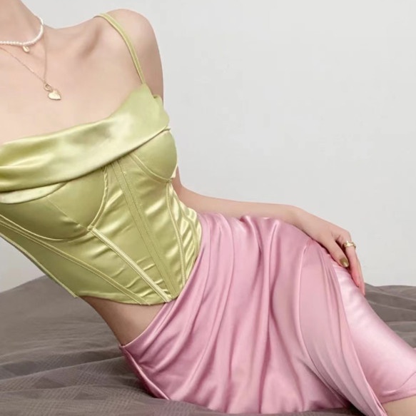 Áo Lụa Xương Cá + Váy maxi Bó Sát CH005