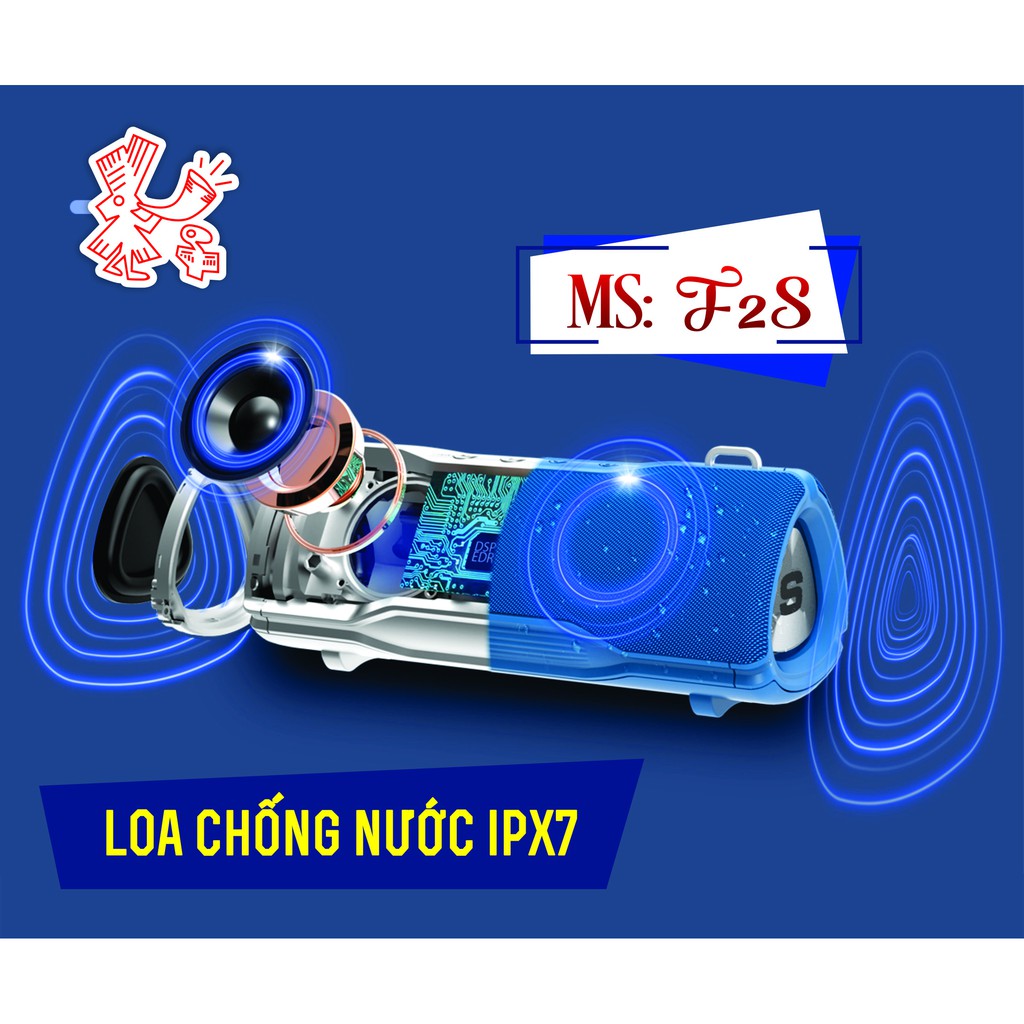 LOA BLUETOOTH KINGTA F2S - thương hiệu USA- 12 Watts - 2000 mAh - Chống nước & Va đập