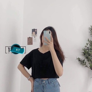 Áo croptop cổ tim