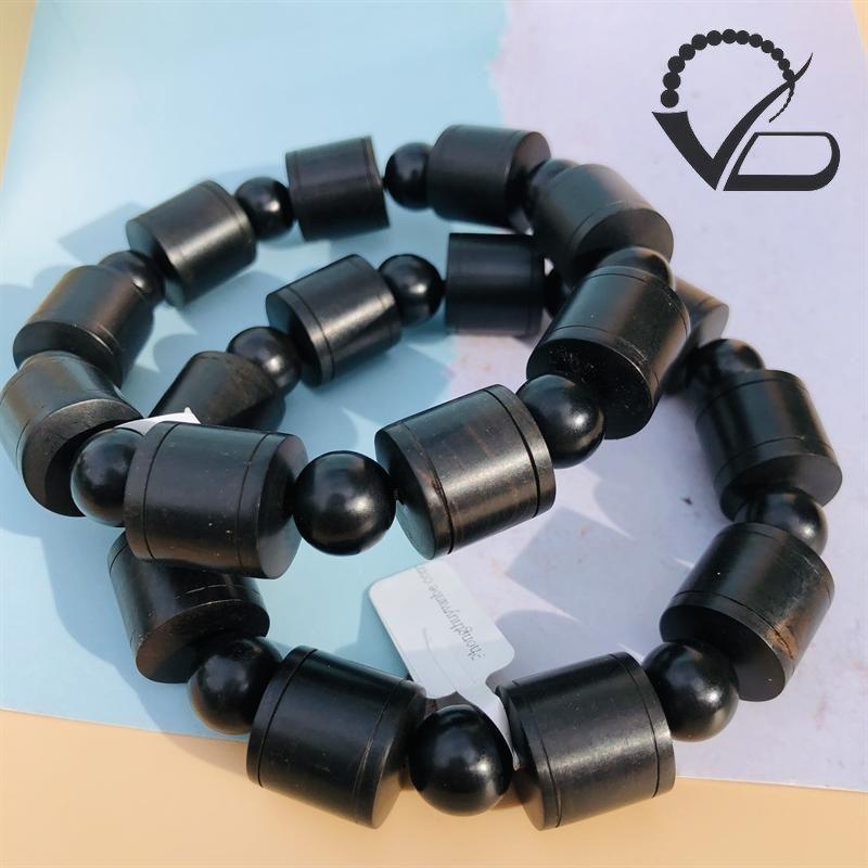 Vòng Tay gỗ Mun Kiểu Đốt Trúc nhiều cỡ hạt 6MM -8MM -10MM -12MM-14MM CNC VĂN BÉ