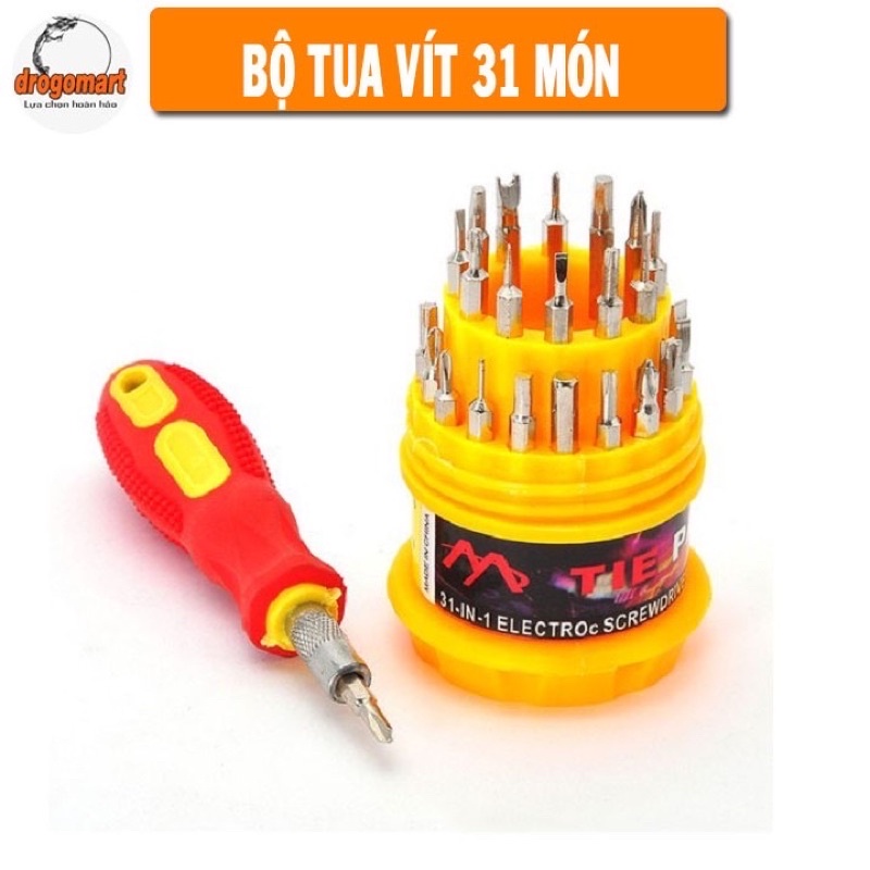 Bộ Tua Vít Đa Năng 31 Món Chuyên Dụng Tô Vít 2 Cạnh Tô Vít 4 Cạnh