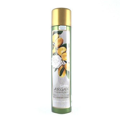 Gôm xịt tóc mềm Confume Argan Treatment Spray, dưỡng màu tóc nhuộm Hàn Quốc 300g