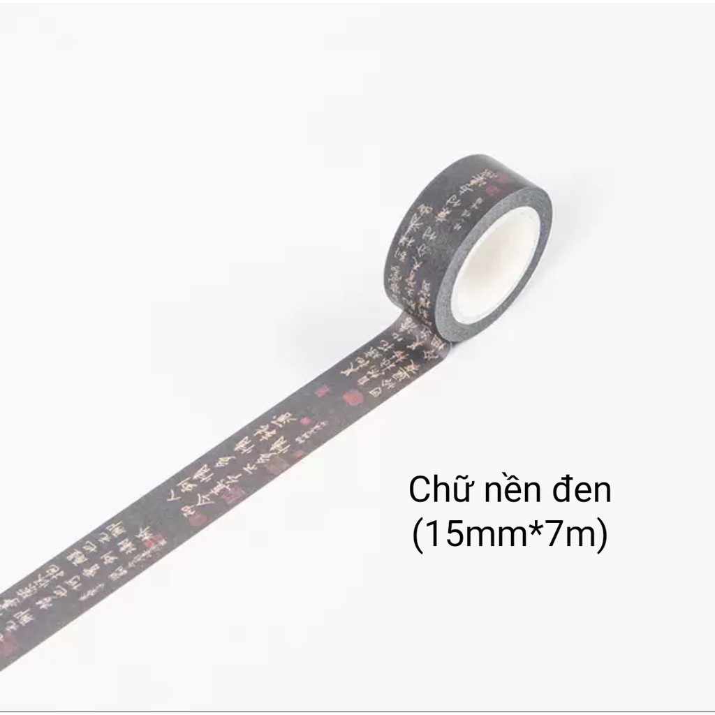 Băng dán Washi tape lẻ cổ trang bản to