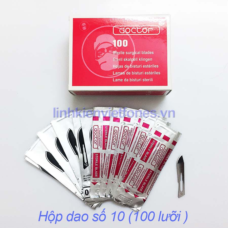 Lưỡi dao mổ Doctor số 10/ 11 (Hộp 100 lưỡi - có bán lẻ cán dao)