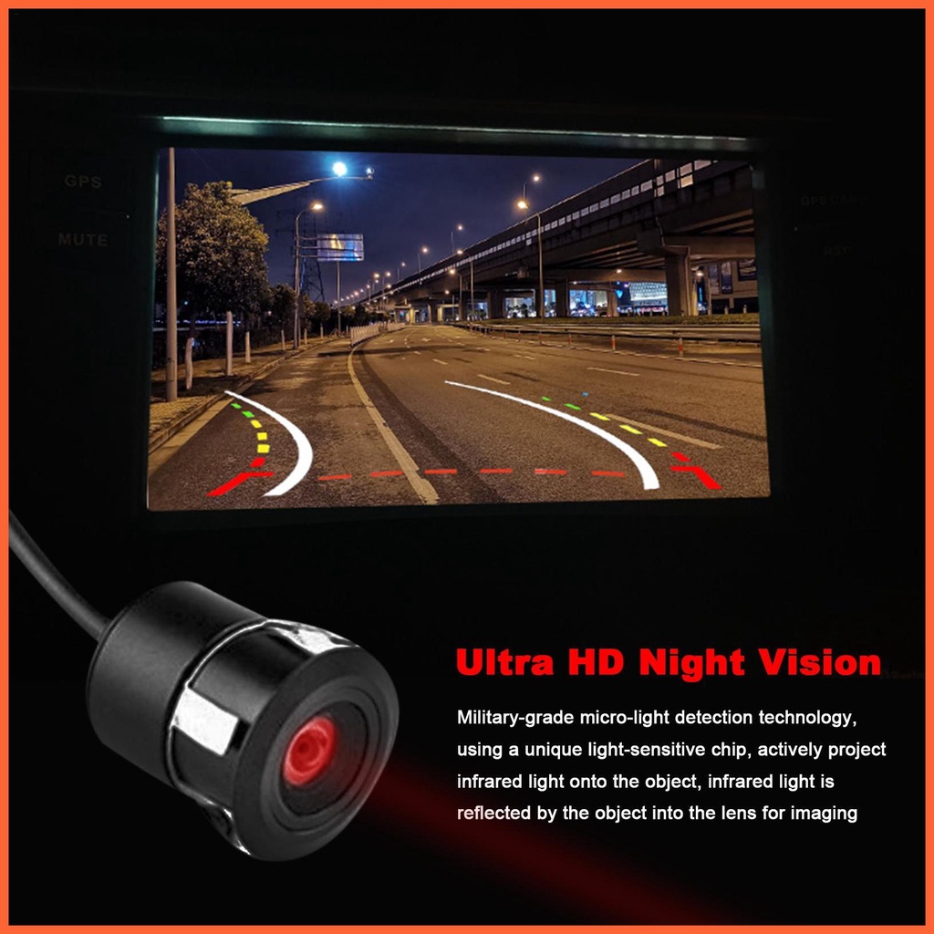 Camera Chiếu Hậu Góc Rộng 170 Độ Kèm Phụ Kiện Cho Xe Hơi