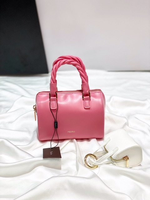 Túi P trống màu hồng kèm túi mini