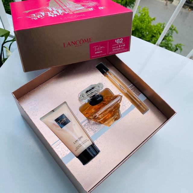 Set Nước Hoa Nữ Lancome Tresor EDP 3 món thơm thanh nhã, sang trọng vô cùng nữ tính