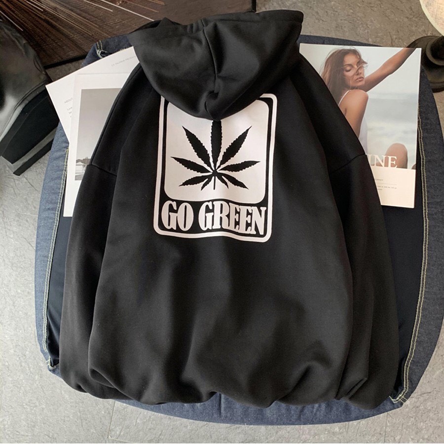 Áo Hoodie Unisex ⚡ 𝐆𝐢́𝐚 𝐇𝐮̉𝐲 𝐃𝐢𝐞̣̂𝐭 ⚡ Hoodie GO GREEN trẻ trung năng động Chất Liệu Nỉ Bông - Xuất Hàn Cao Cấp | BigBuy360 - bigbuy360.vn